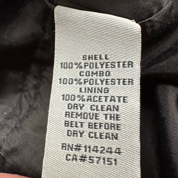 Eliza J Fit & Flare Black Watercolor Dress Sleeveless Belted Size 6 - Picture 10 of 12